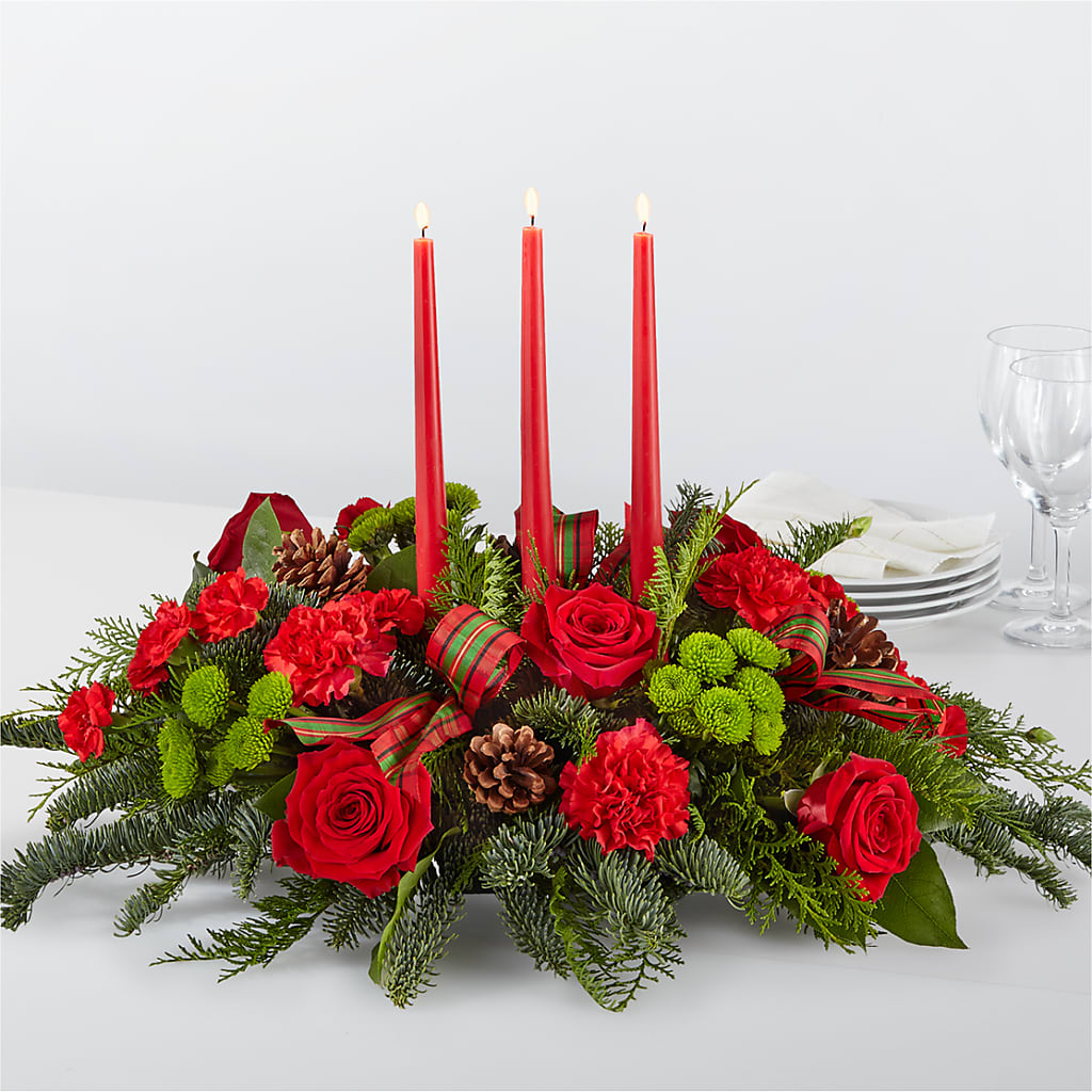By the Candlelight Centerpiece – BROWN'S FLOWERS & GIFTS, Fircrest WA