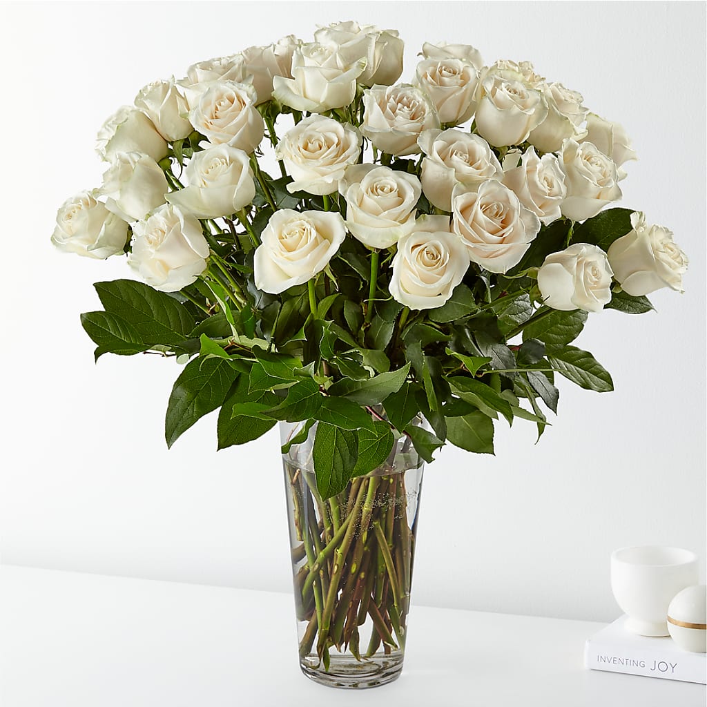 Long Stem White Rose Bouquet – BROWN'S FLOWERS & GIFTS, Fircrest WA