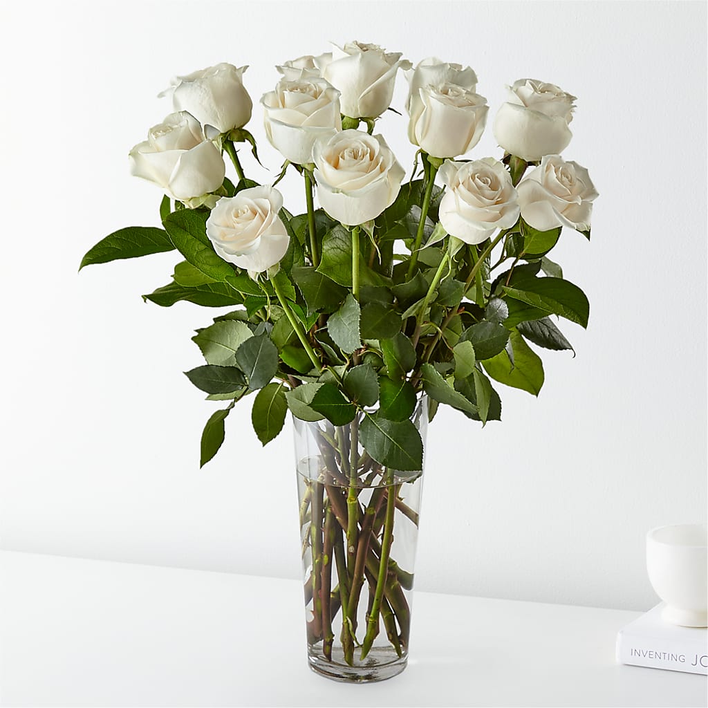 Long Stem White Rose Bouquet – BROWN'S FLOWERS & GIFTS, Fircrest WA