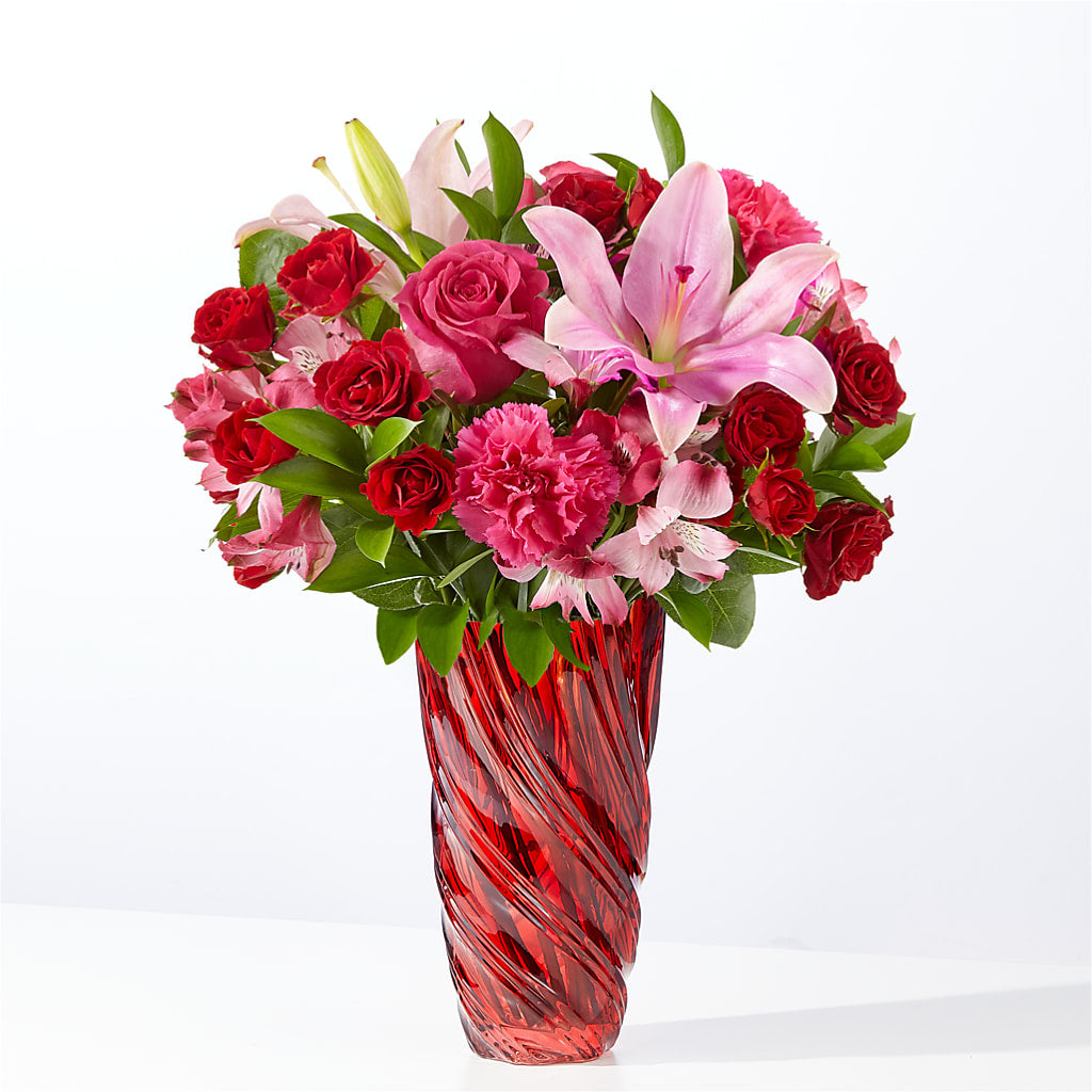 In Love Bouquet with Luxe Swirl Vase – BROWN'S FLOWERS & GIFTS, Fircrest WA
