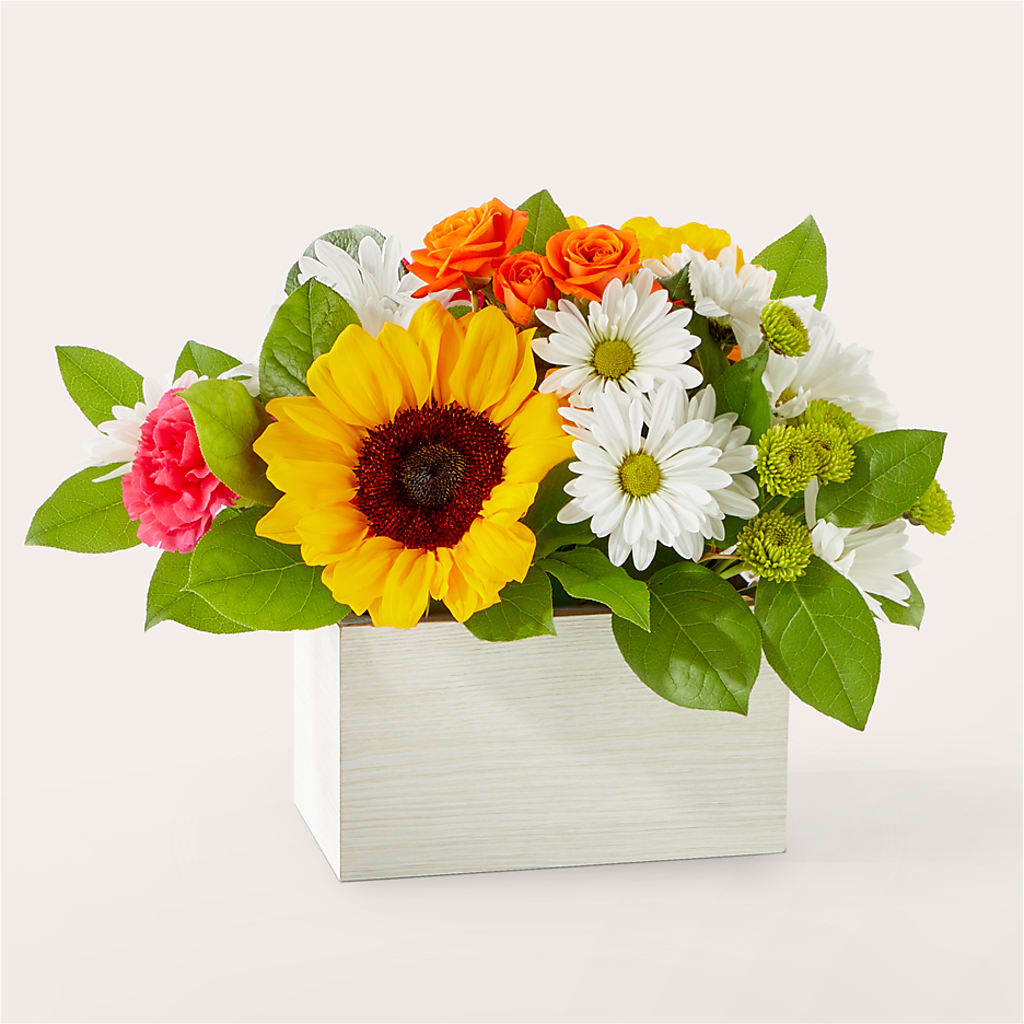 Sun-drenched Blooms Box Bouquet – BROWN'S FLOWERS & GIFTS, Fircrest WA