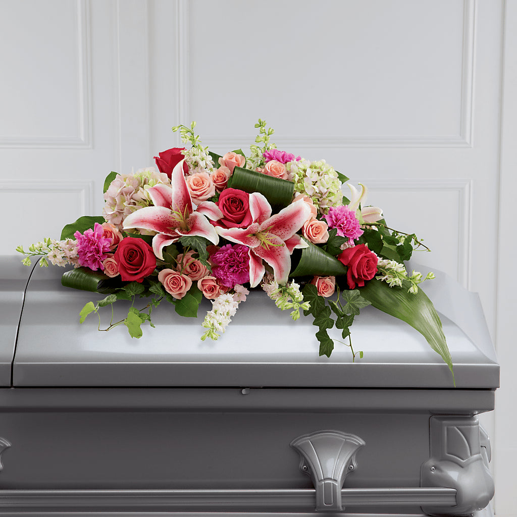 Splendid Grace Casket Spray – BROWN'S FLOWERS & GIFTS, Fircrest WA
