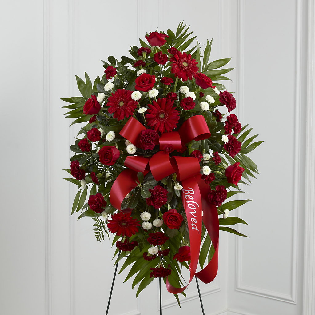 Treasured Memories Standing Spray – BROWN'S FLOWERS & GIFTS, Fircrest WA