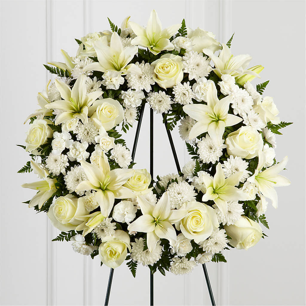 Treasured Tribute Wreath – BROWN'S FLOWERS & GIFTS, Fircrest WA