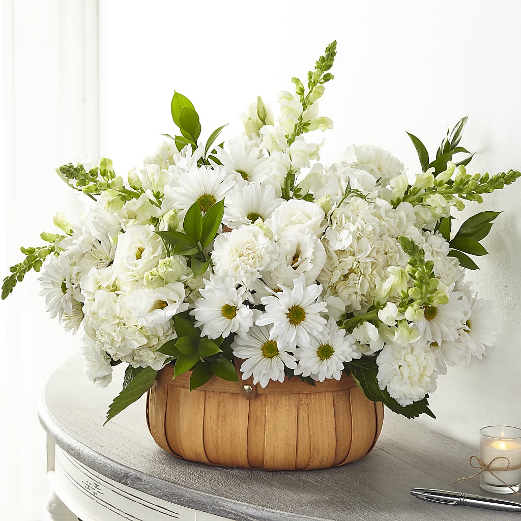 Pure Ivory Basket – BROWN'S FLOWERS & GIFTS, Fircrest WA