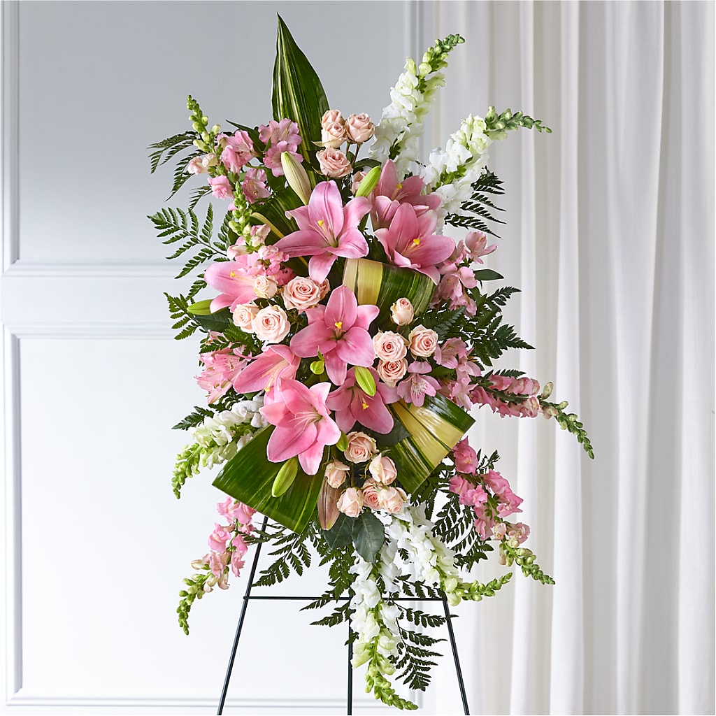 Elegant Embrace Standing Spray – BROWN'S FLOWERS & GIFTS, Fircrest WA
