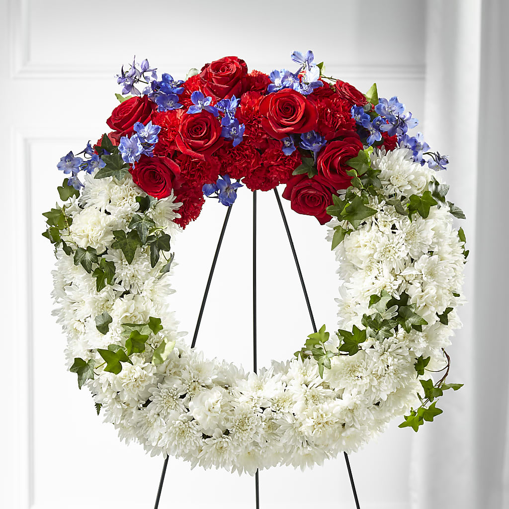 Patriotic Passion Wreath – BROWN'S FLOWERS & GIFTS, Fircrest WA