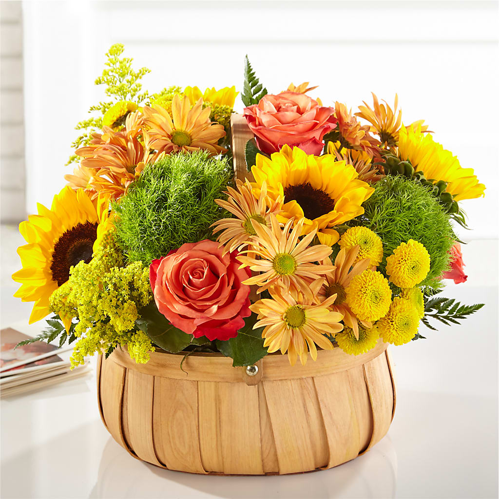 Harvest Sunflower Basket – BROWN'S FLOWERS & GIFTS, Fircrest WA