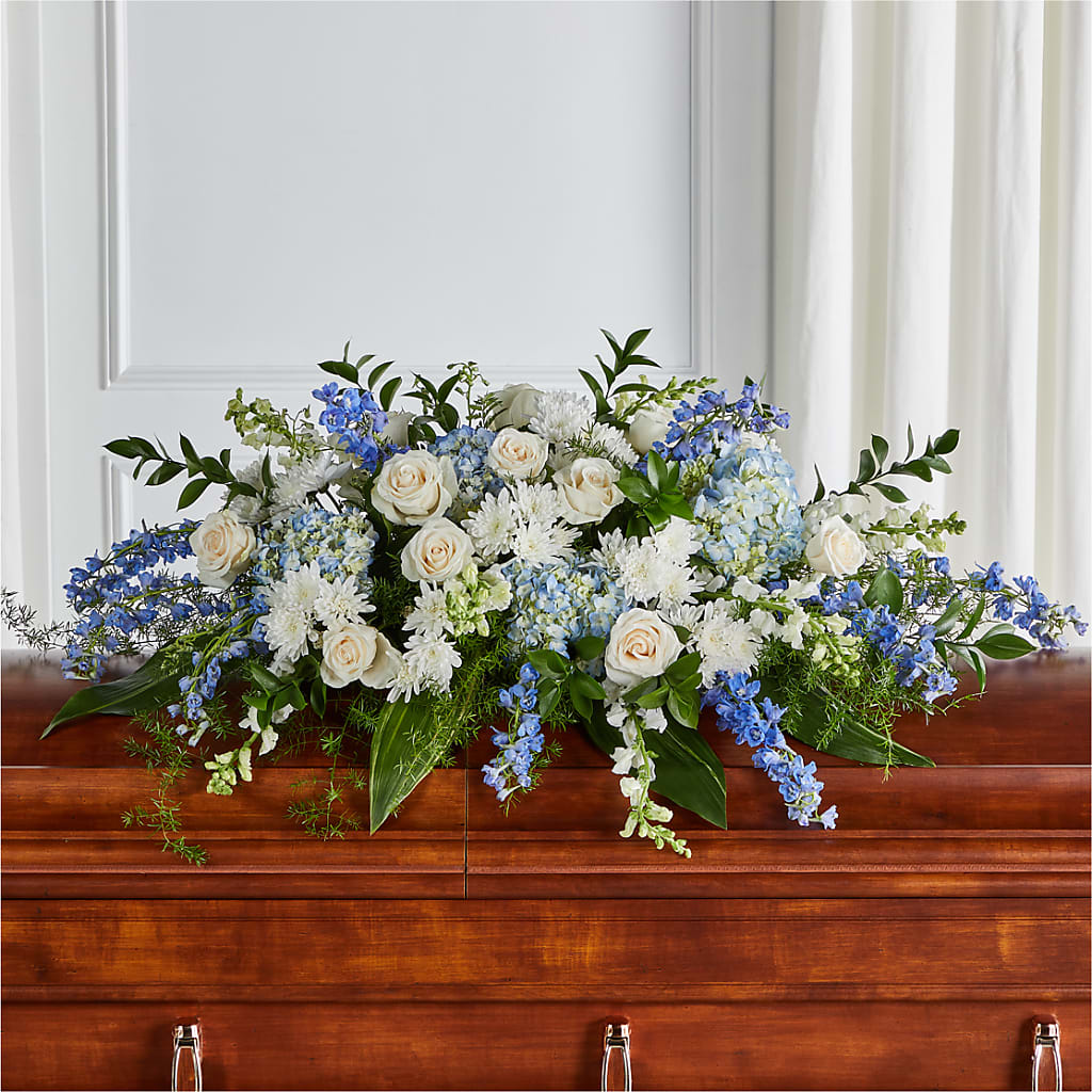 Timeless Essence Casket Spray – BROWN'S FLOWERS & GIFTS, Fircrest WA