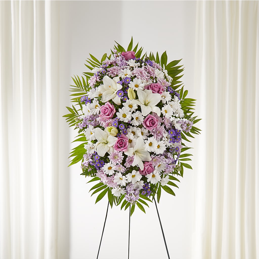 Surrounded by Love Standing Spray – BROWN'S FLOWERS & GIFTS, Fircrest WA