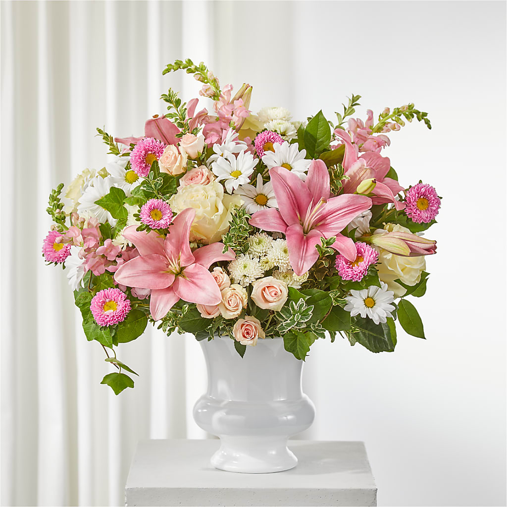 Empathetic Blooms Urn Arrangement – BROWN'S FLOWERS & GIFTS, Fircrest WA