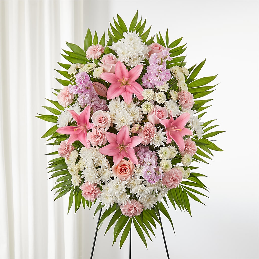 Offering Solace Standing Spray – BROWN'S FLOWERS & GIFTS, Fircrest WA