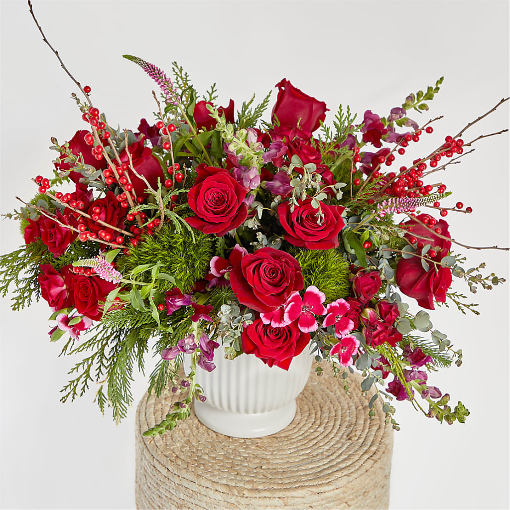 Big Red Bow Bouquet – BROWN'S FLOWERS & GIFTS, Fircrest WA