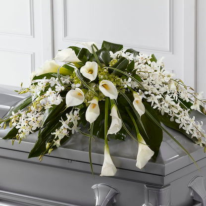Angel Wings Casket Spray – BROWN'S FLOWERS & GIFTS, Fircrest WA