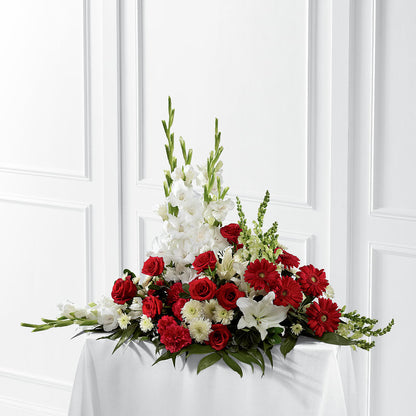 Crimson & White Arrangement – BROWN'S FLOWERS & GIFTS, Fircrest WA