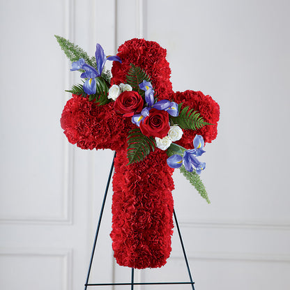 Faithful Hero Floral Cross – BROWN'S FLOWERS & GIFTS, Fircrest WA
