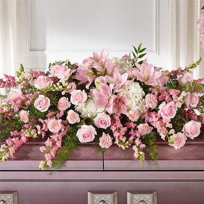 Life & Remembrance Casket Spray – BROWN'S FLOWERS & GIFTS, Fircrest WA