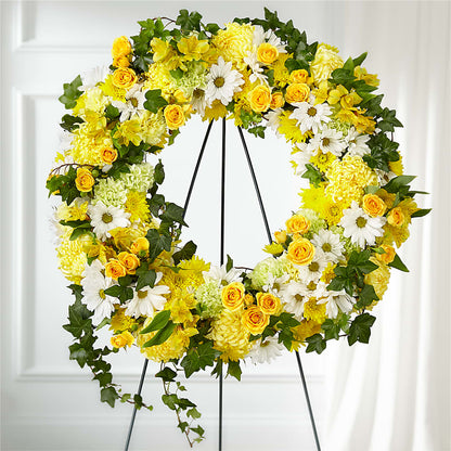 Golden Remembrance Wreath – BROWN'S FLOWERS & GIFTS, Fircrest WA