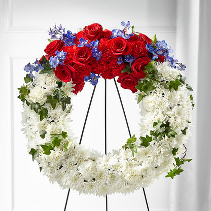 Patriotic Passion Wreath – BROWN'S FLOWERS & GIFTS, Fircrest WA