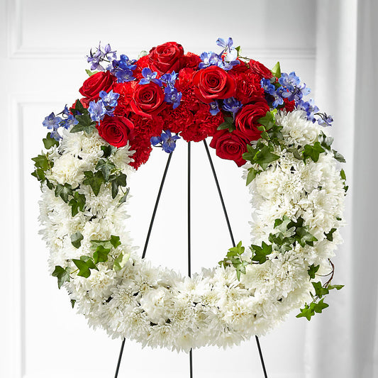 Patriotic Passion Wreath – BROWN'S FLOWERS & GIFTS, Fircrest WA