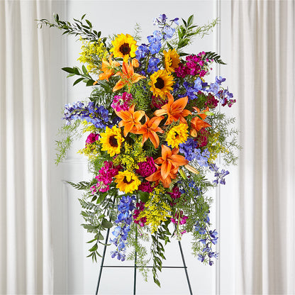 Sunlit Memories Standing Spray (Standard) – BROWN'S FLOWERS & GIFTS, Fircrest WA
