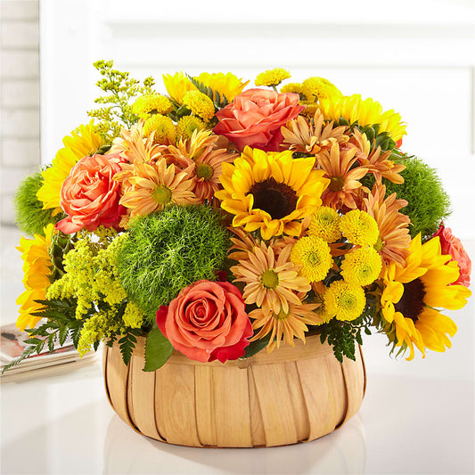 Harvest Sunflower Basket – BROWN'S FLOWERS & GIFTS, Fircrest WA