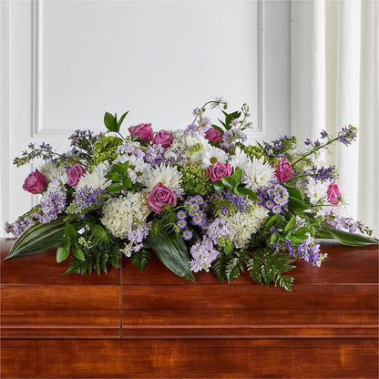Meadows of Serenity Casket Spray – BROWN'S FLOWERS & GIFTS, Fircrest WA
