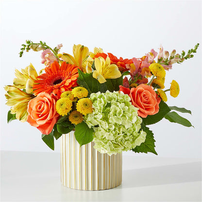 Autumn Sunshine Bouquet with Ivory Vase – BROWN'S FLOWERS & GIFTS, Fircrest WA
