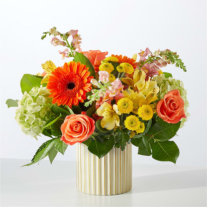 Autumn Sunshine Bouquet with Ivory Vase – BROWN'S FLOWERS & GIFTS, Fircrest WA