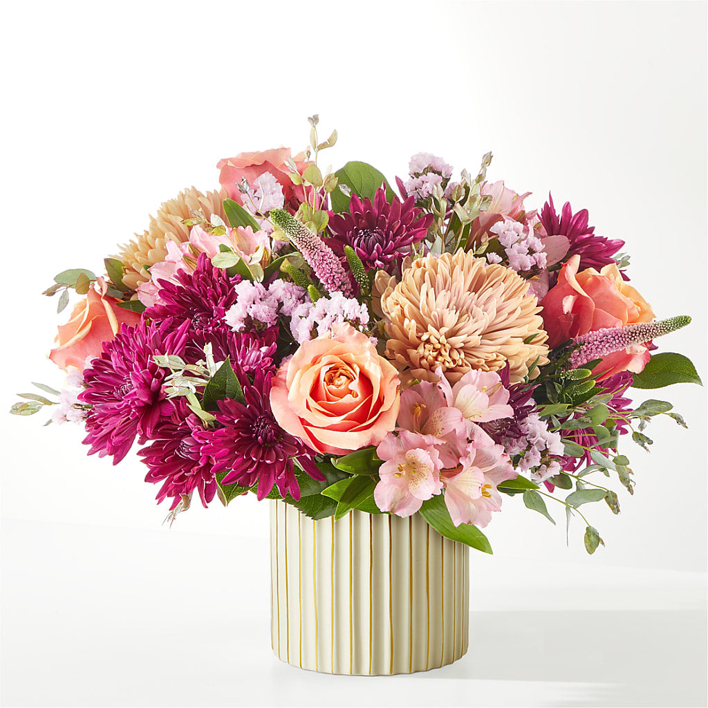 Berry Cobbler Bouquet with Ivory Vase – BROWN'S FLOWERS & GIFTS, Fircrest WA