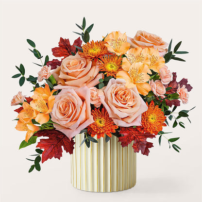 Spiced Latte Bouquet with Ivory Vase – BROWN'S FLOWERS & GIFTS, Fircrest WA