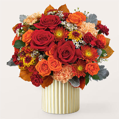 Merlot Bouquet with Ivory Vase – BROWN'S FLOWERS & GIFTS, Fircrest WA