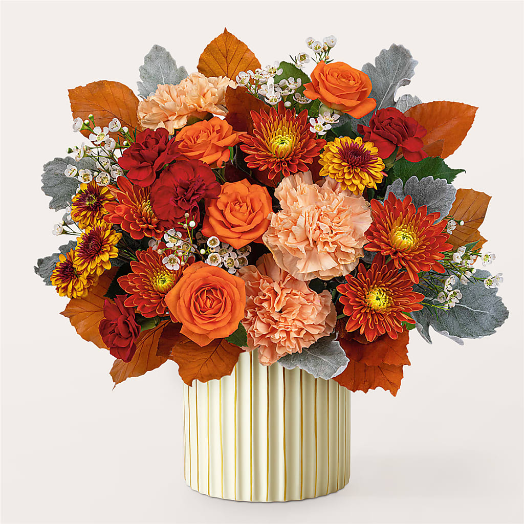 Merlot Bouquet with Ivory Vase – BROWN'S FLOWERS & GIFTS, Fircrest WA