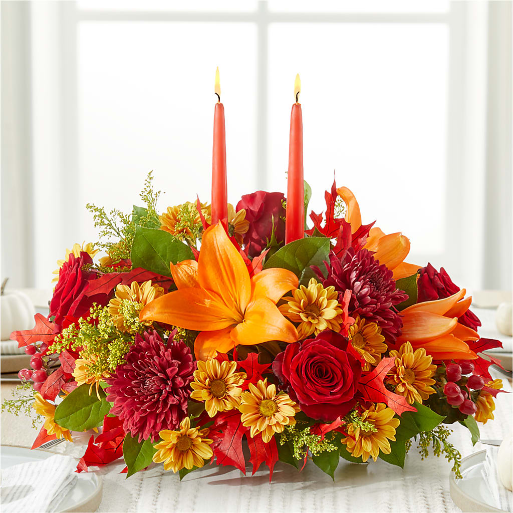 Autumn's Embrace Centerpiece – BROWN'S FLOWERS & GIFTS, Fircrest WA