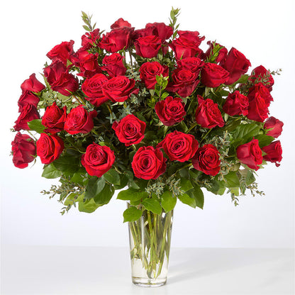 Forever Yours Fifty Stem Red Rose Bouquet – BROWN'S FLOWERS & GIFTS, Fircrest WA