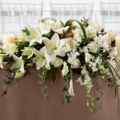 White Linen Arrangement – BROWN'S FLOWERS & GIFTS, Fircrest WA