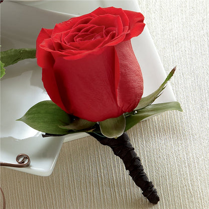 Red Rose Boutonniere – BROWN'S FLOWERS & GIFTS, Fircrest WA