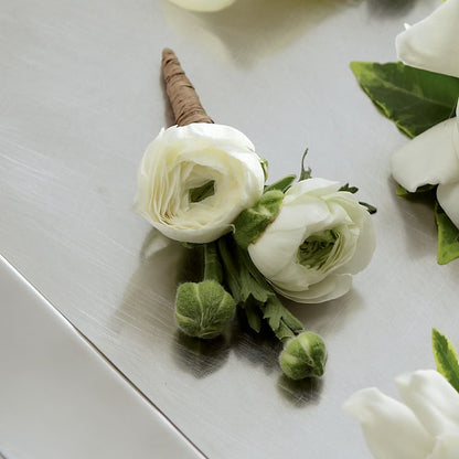 White Ranunculus Boutonniere – BROWN'S FLOWERS & GIFTS, Fircrest WA